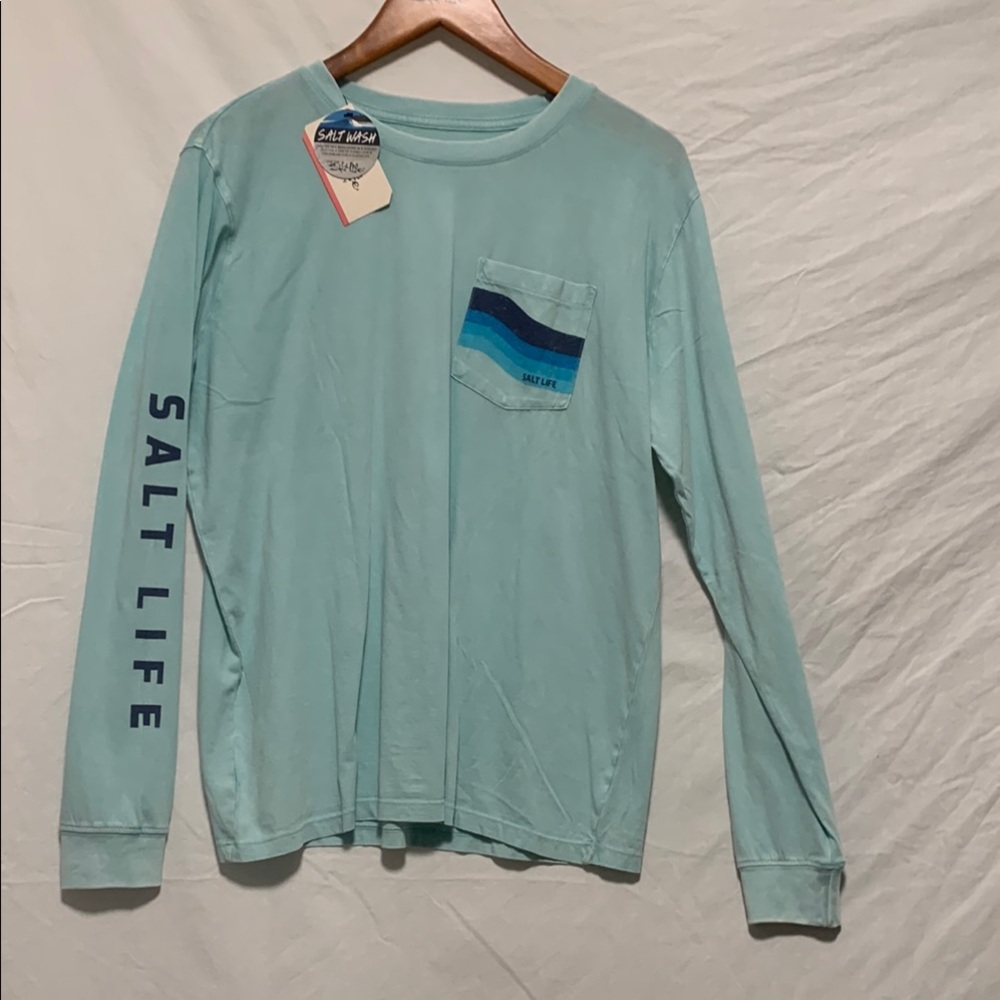 NWT Salt Life Blue Long Sleeve Tee size Large